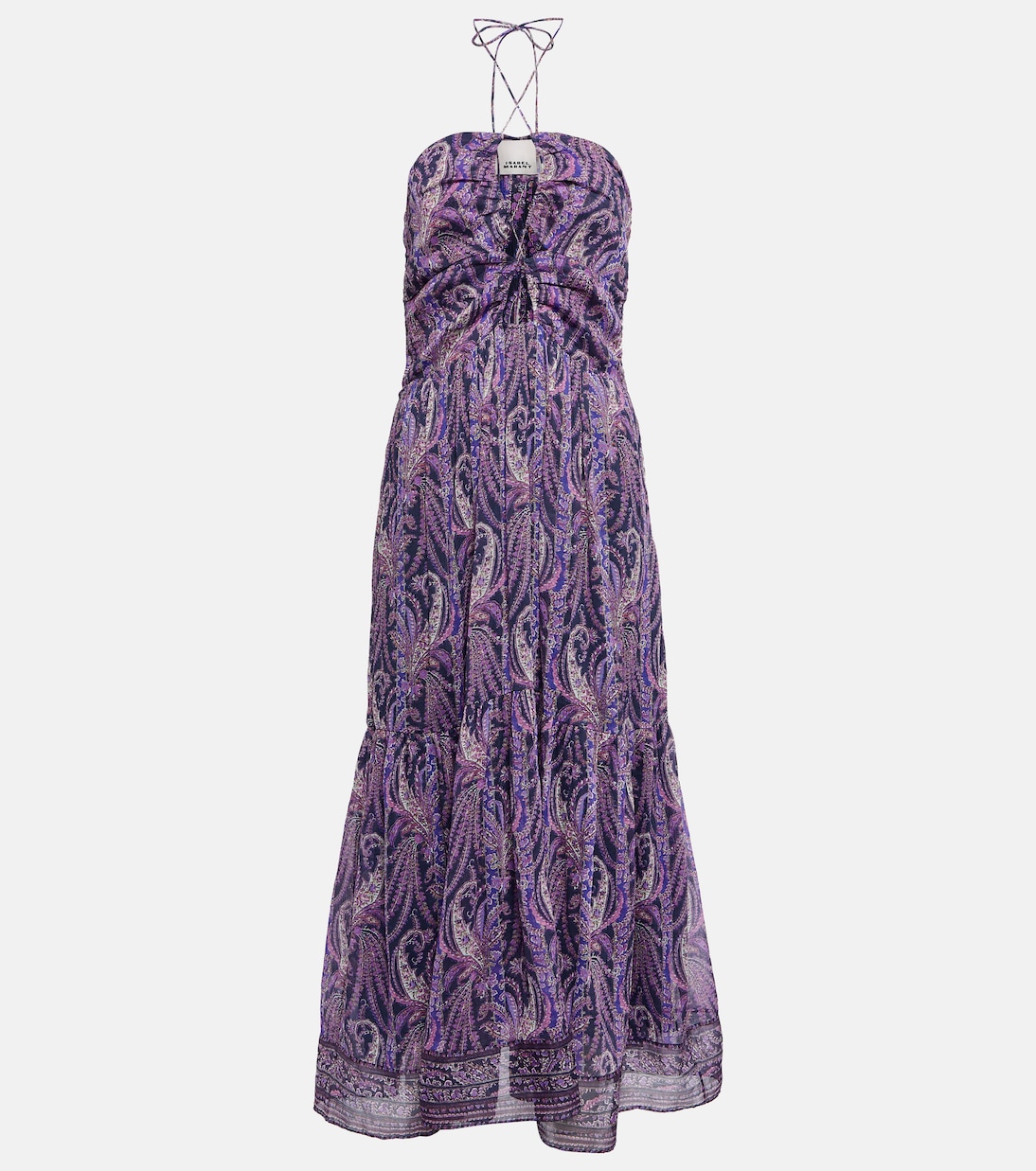 Vestido midi Birona de algodón y seda | Isabel Marant