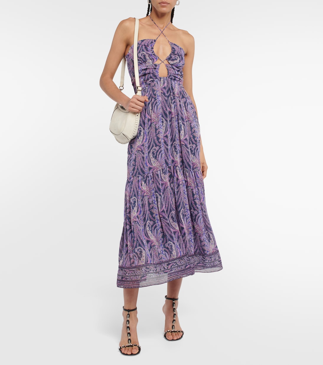 Vestido midi Birona de algodón y seda | Isabel Marant