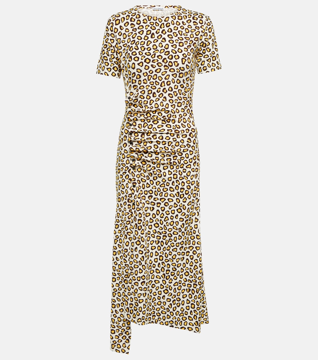 Leopard-print jersey midi dress | Rabanne