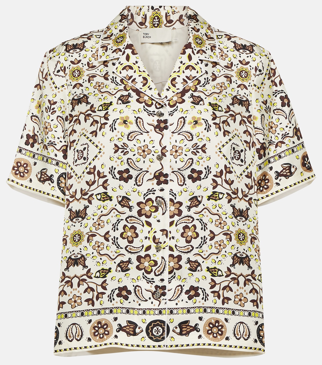 Chemise imprimée en soie | Tory Burch