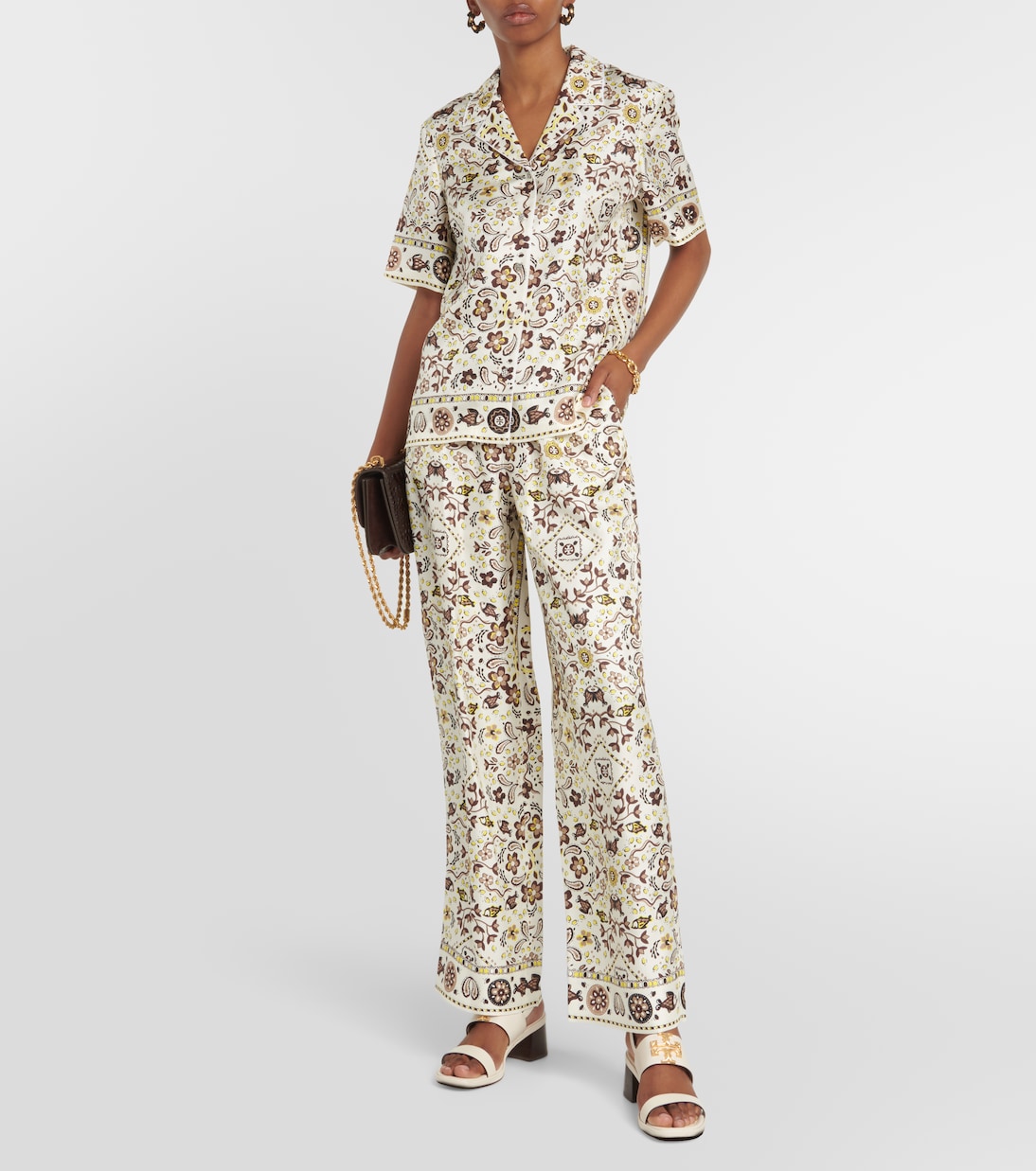 Chemise imprimée en soie | Tory Burch