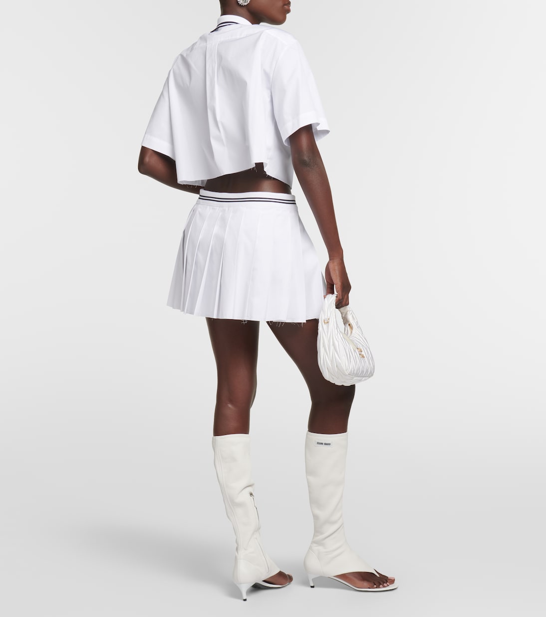 Cropped-Hemd aus Baumwolle | Miu Miu