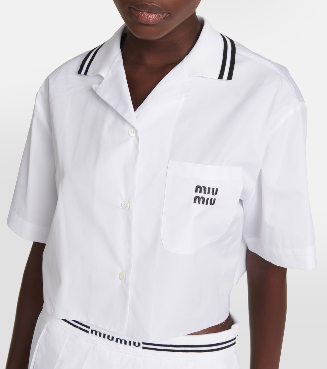 Cropped-Hemd aus Baumwolle | Miu Miu