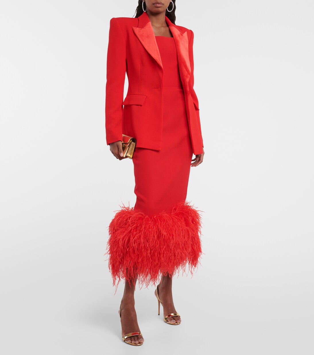 Blazer Priestly aus Crêpe mit Samt | Alex Perry
