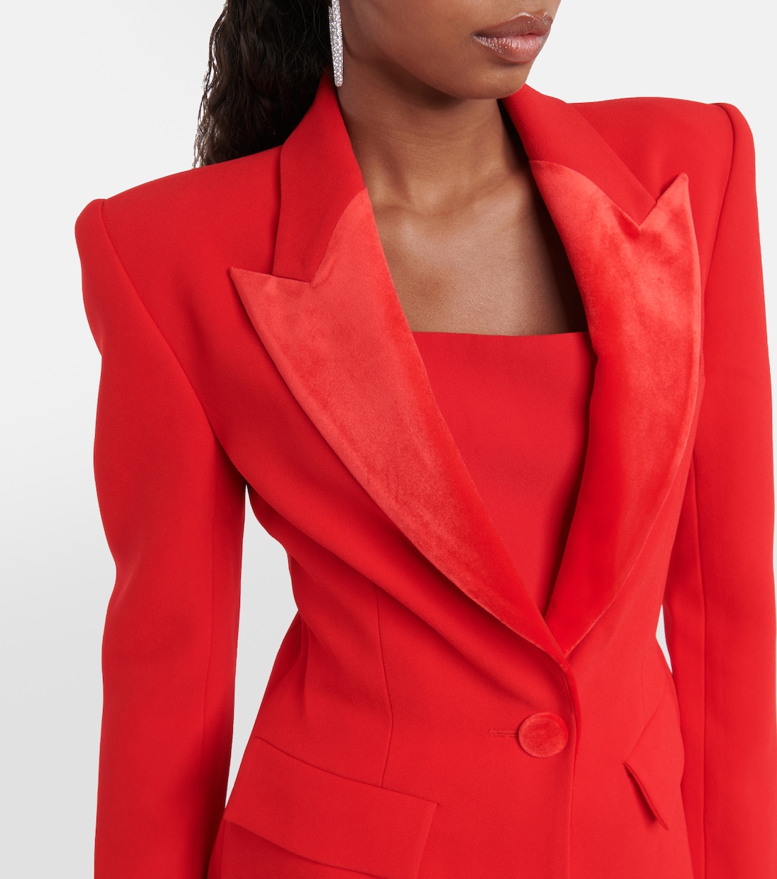 Blazer Priestly aus Crêpe mit Samt | Alex Perry