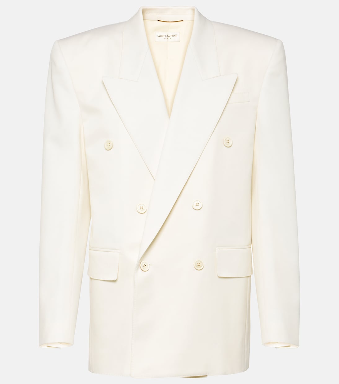Chaqueta juvenil de gabardina en lana virgen de Saint Laurent
