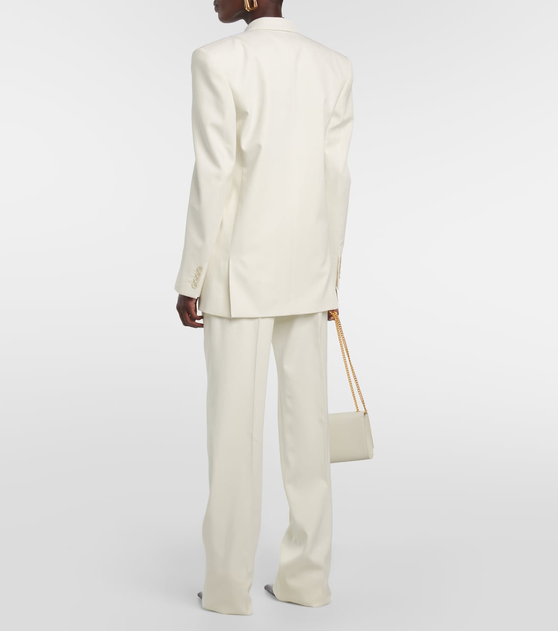 Chaqueta juvenil de gabardina en lana virgen de Saint Laurent