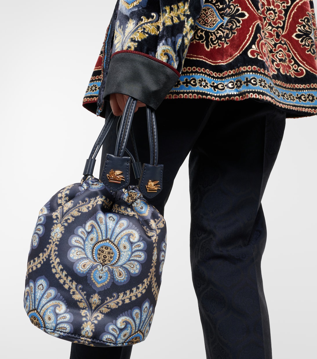 Clutch in raso con stampa | Etro