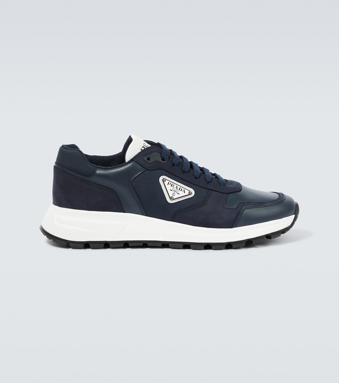 Sneakers mit Leder | Prada