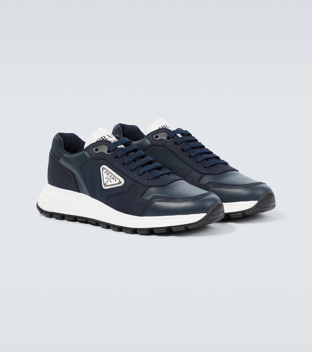 Sneakers mit Leder | Prada