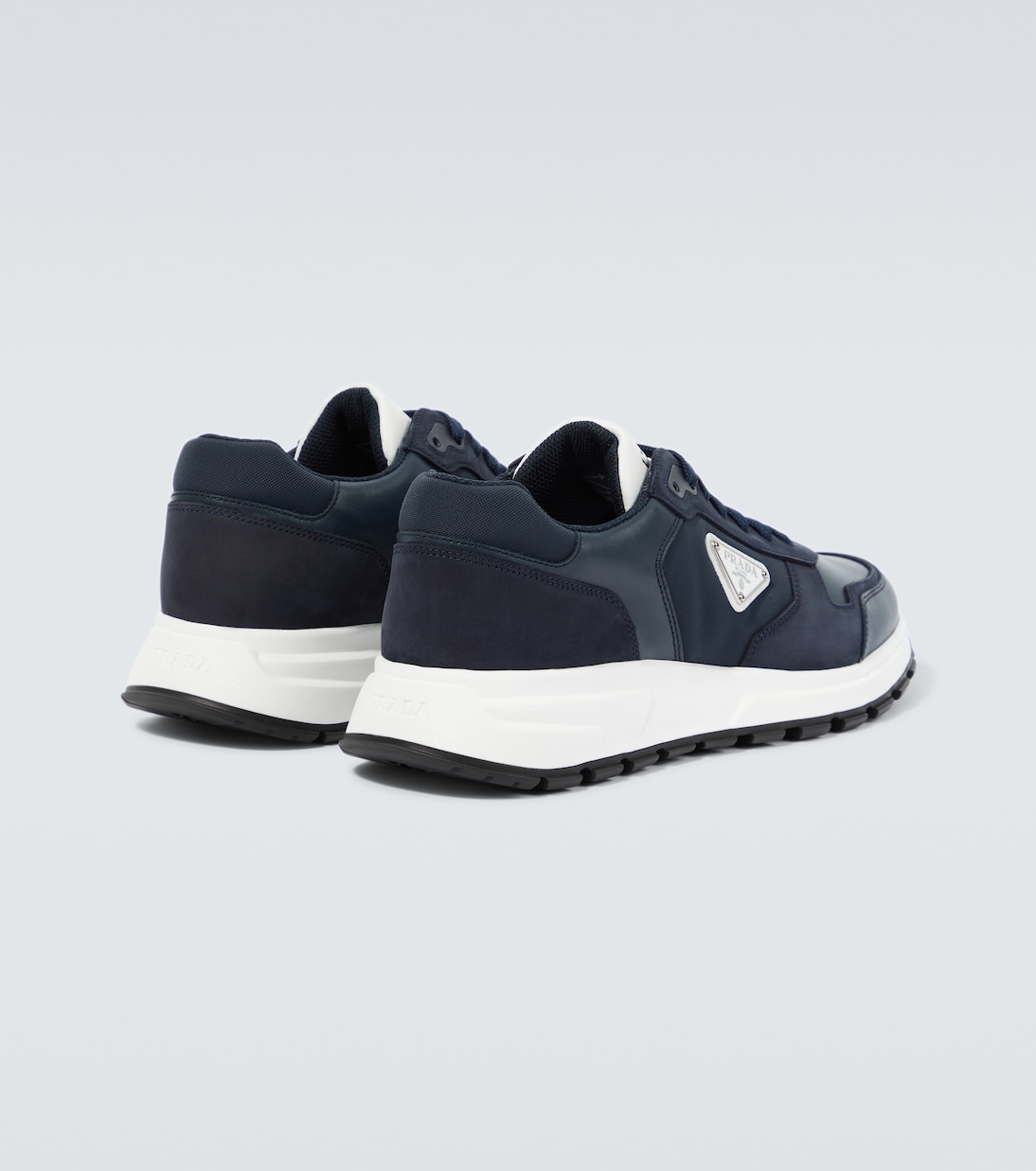Sneakers mit Leder | Prada