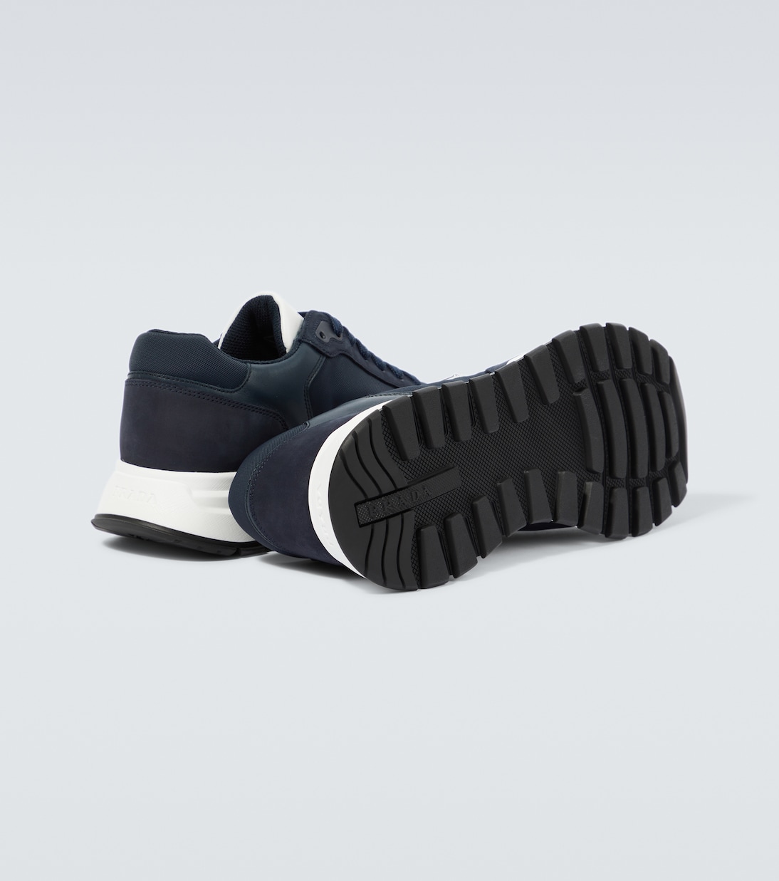 Sneakers mit Leder | Prada