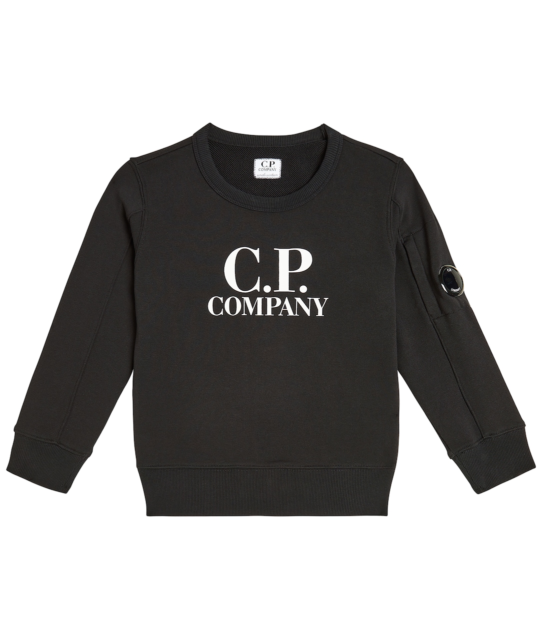 Sweat-shirt Diagonal en coton à logo | C.P. Company Kids