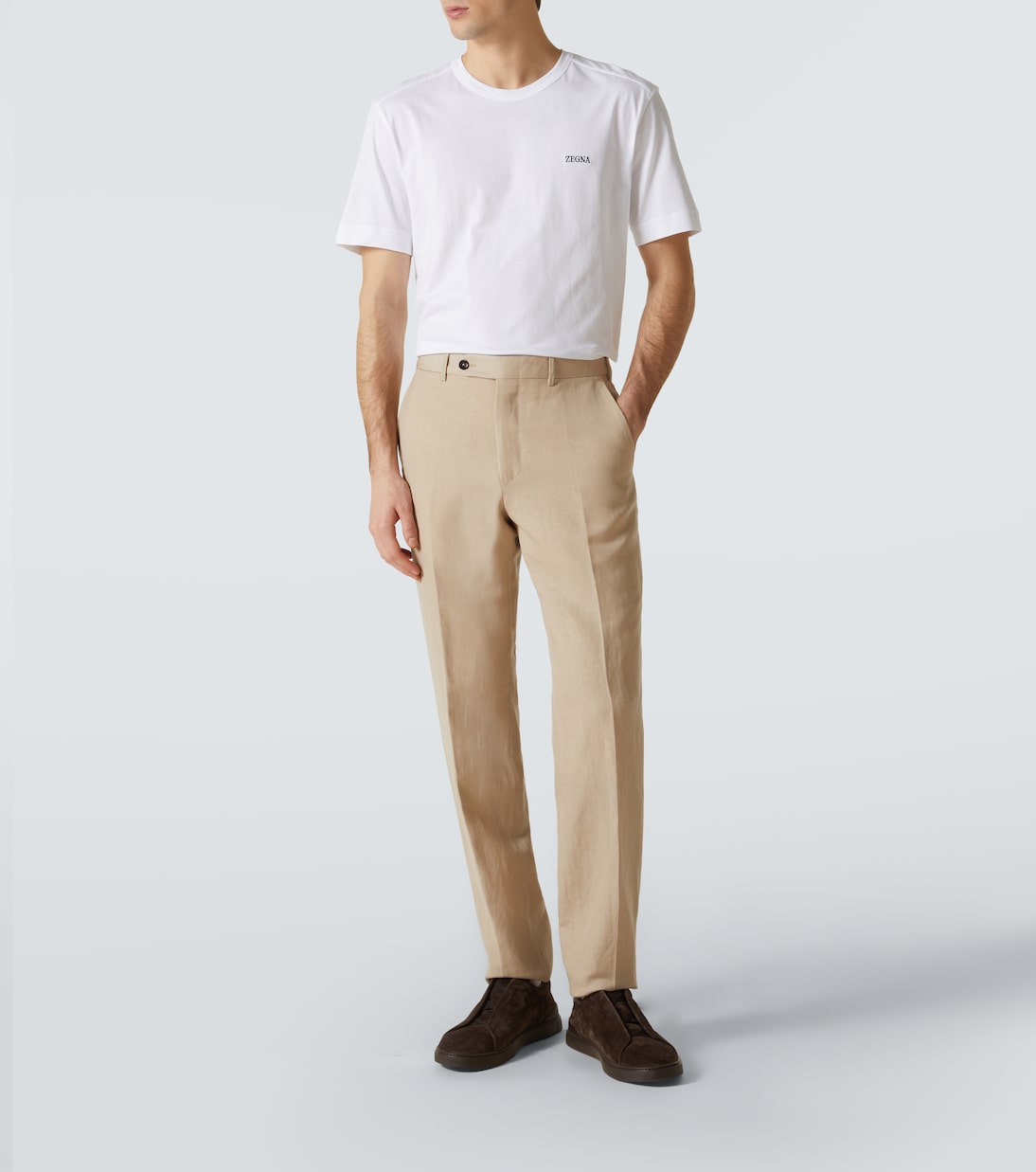 T-shirt in jersey di cotone con logo | Zegna