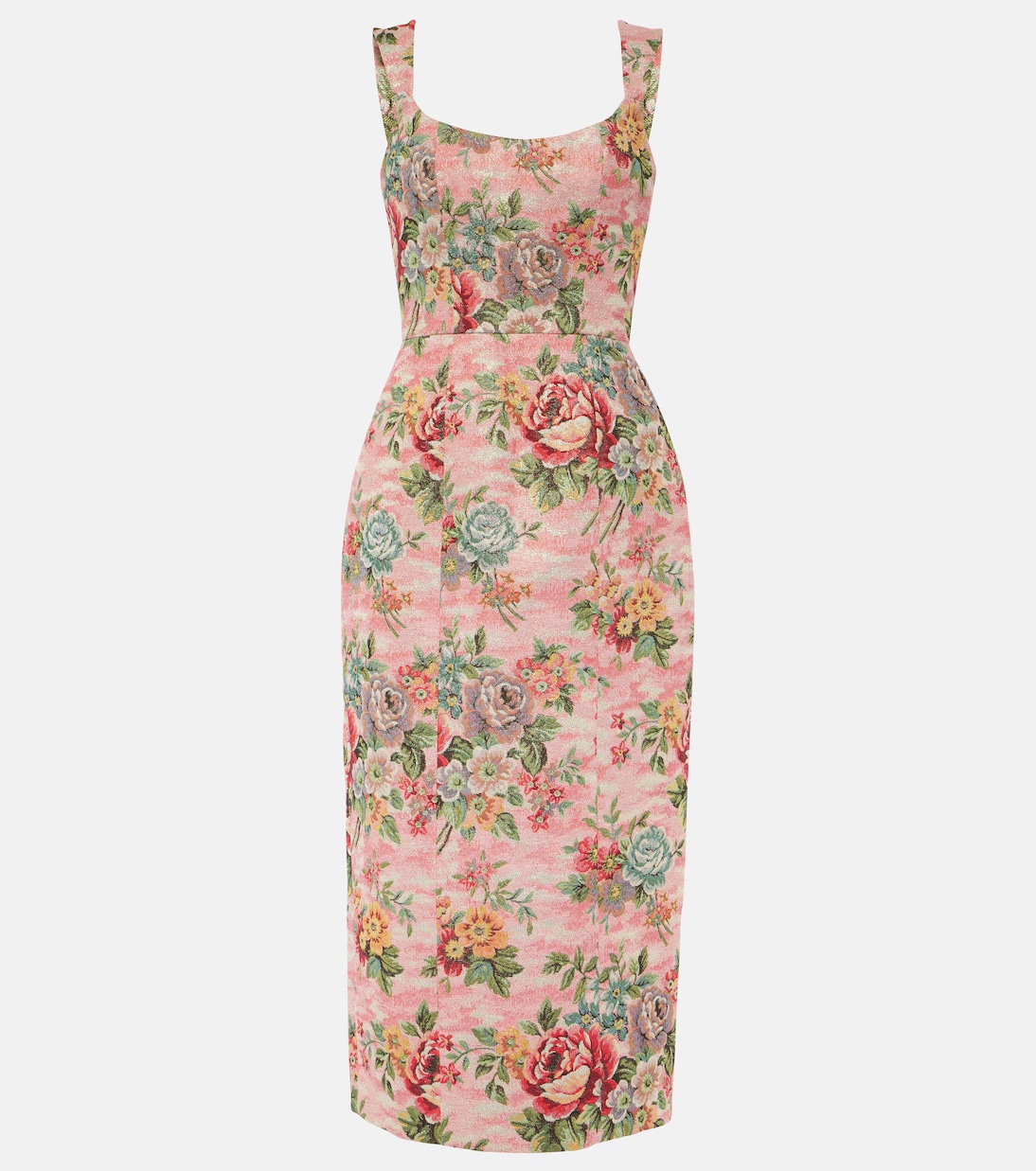 Robe midi bustier à fleurs | Markarian