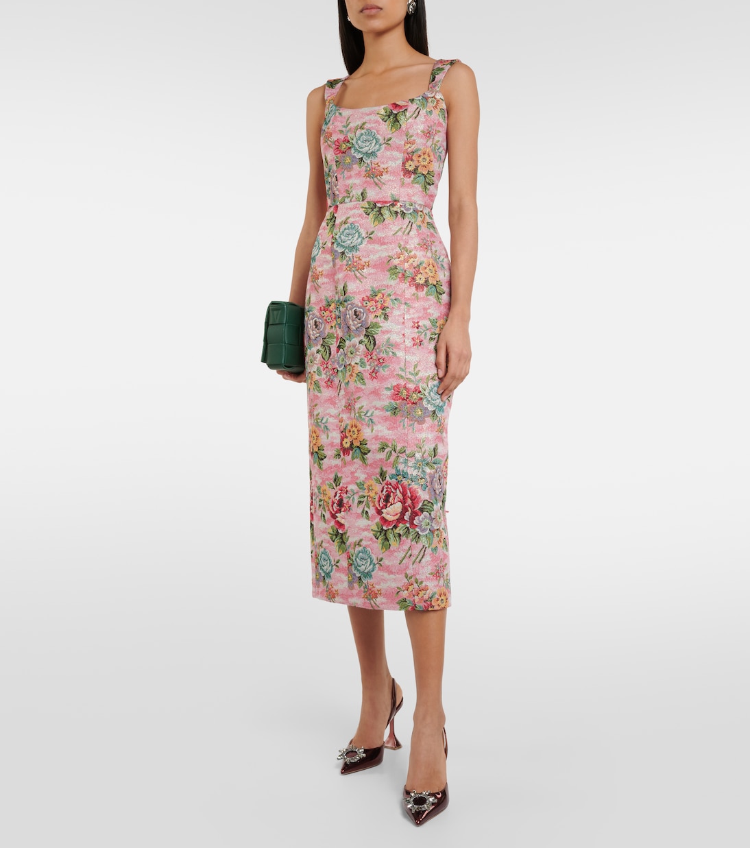 Robe midi bustier à fleurs | Markarian