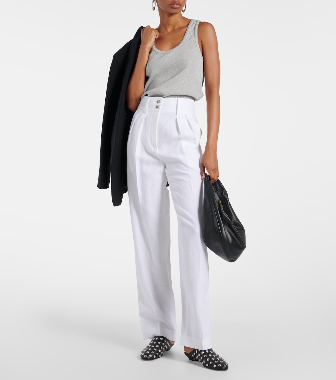 Pantalones Holgados de Lino Loro Piana para Jóvenes Modernos