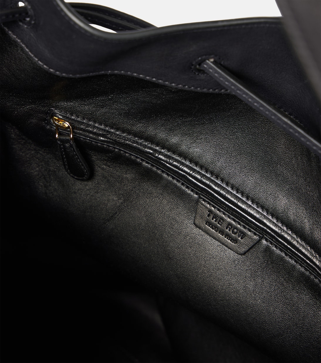 Bucket Bag Belvedere aus Leder in Schwarz The Row Mytheresa
