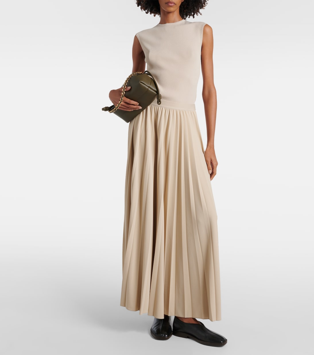Maesa pleated jersey maxi skirt | Max Mara