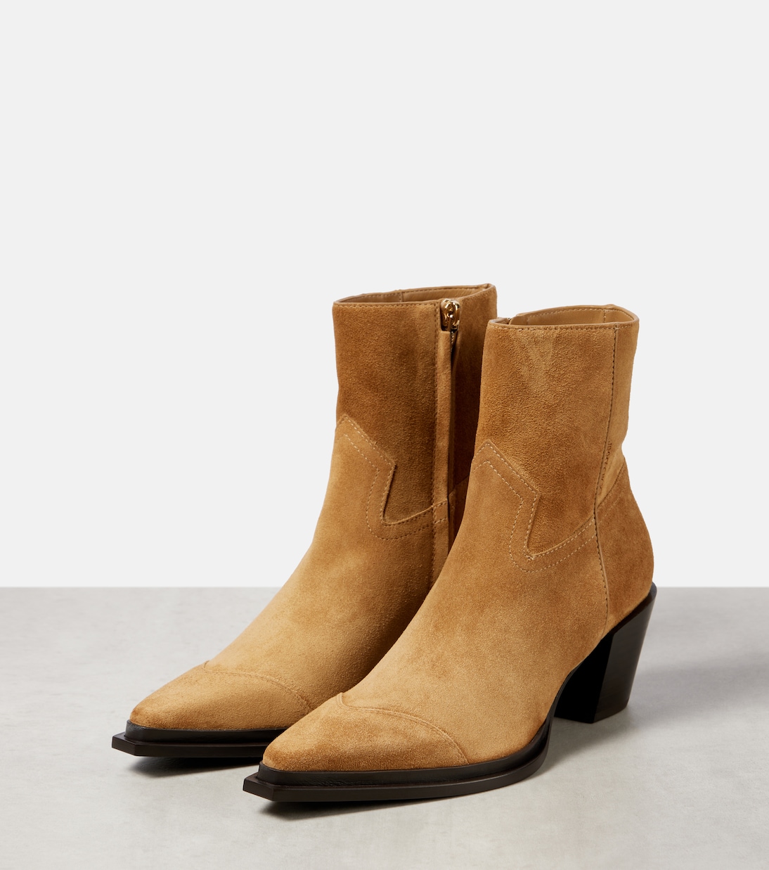 Bottines santiags Cece 60 en daim | Jimmy Choo