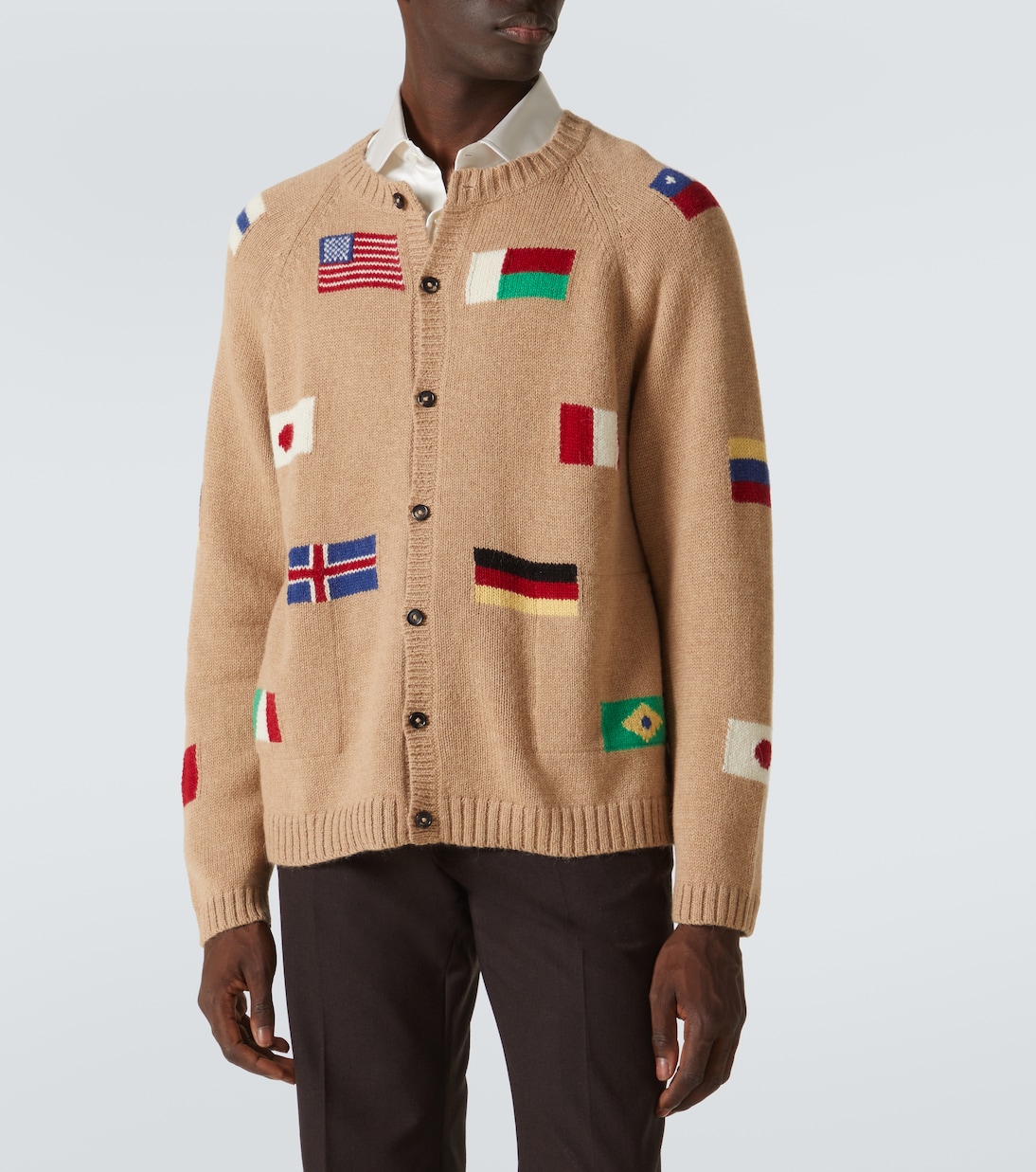 Round-The-World alpaca and wool cardigan | Bode