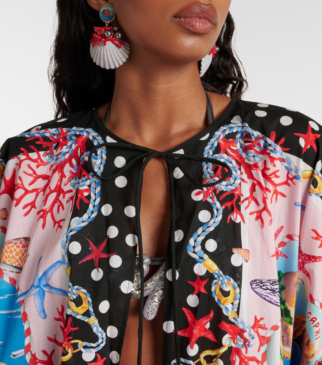 Bedruckter Kaftan Capri aus Baumwolle | Dolce&Gabbana