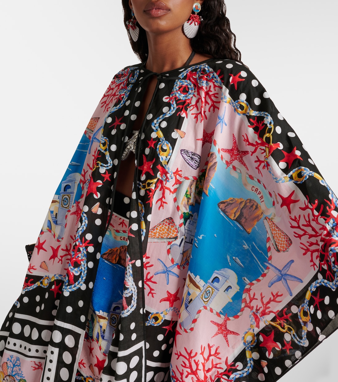 Bedruckter Kaftan Capri aus Baumwolle | Dolce&Gabbana