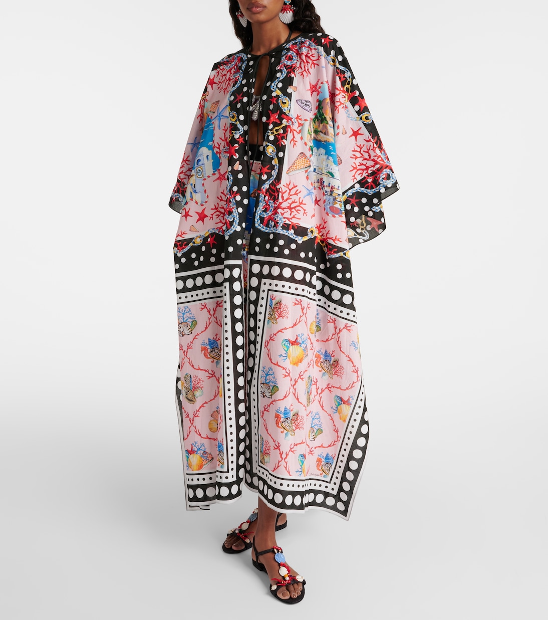 Bedruckter Kaftan Capri aus Baumwolle | Dolce&Gabbana