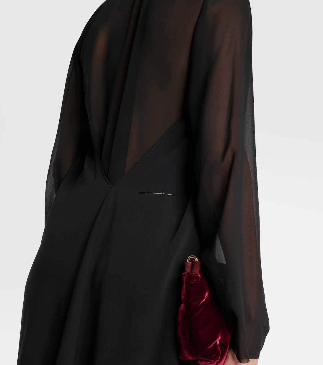 Abito midi drappeggiato | MM6 Maison Margiela