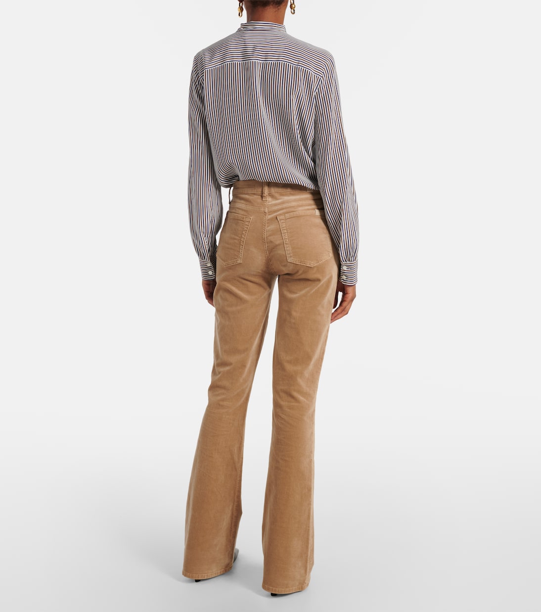 Ali high-rise velvet flare jeans | 7 For All Mankind