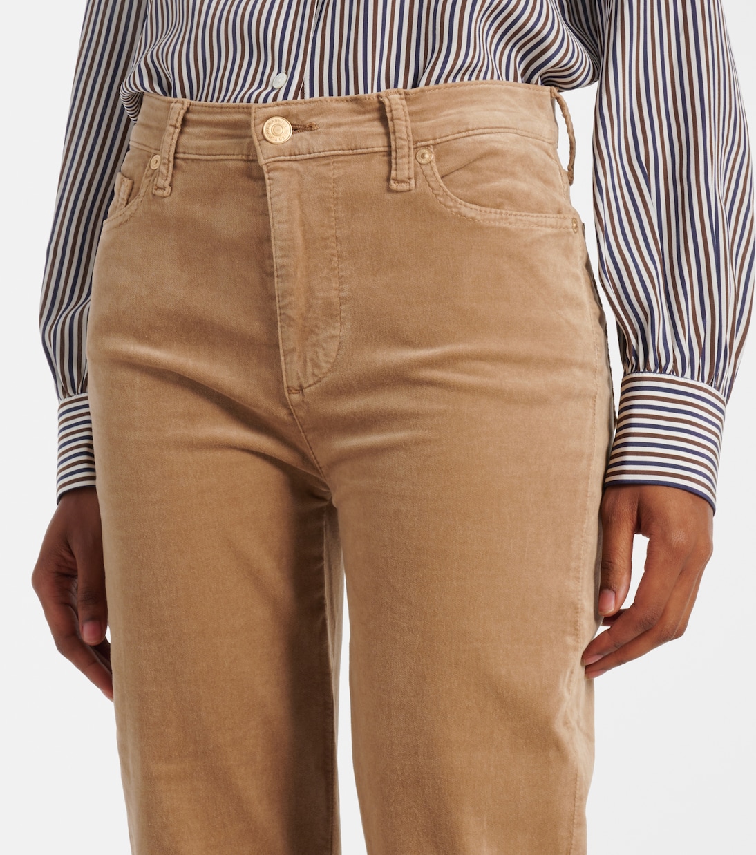 Ali high-rise velvet flare jeans | 7 For All Mankind