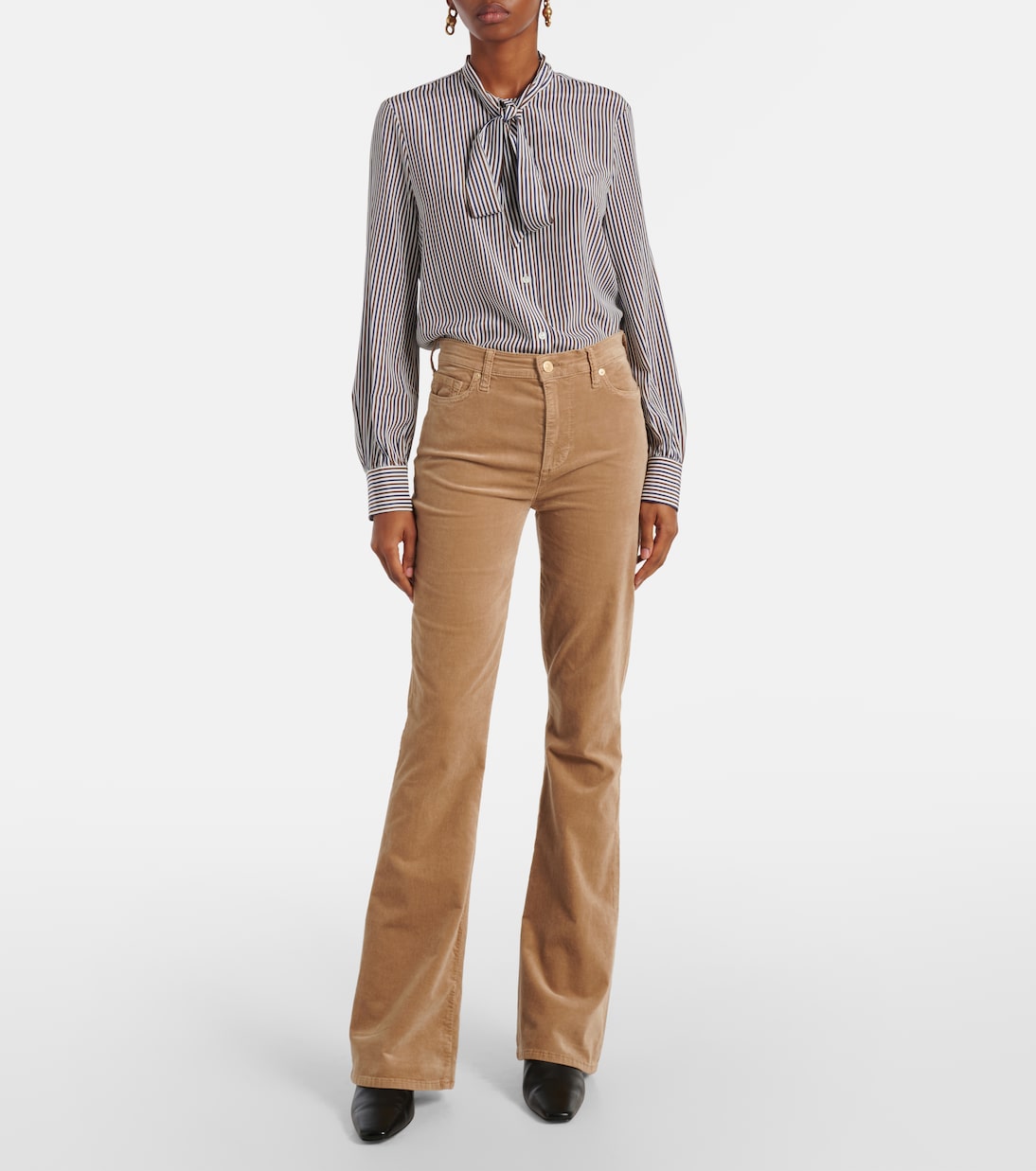Ali high-rise velvet flare jeans | 7 For All Mankind