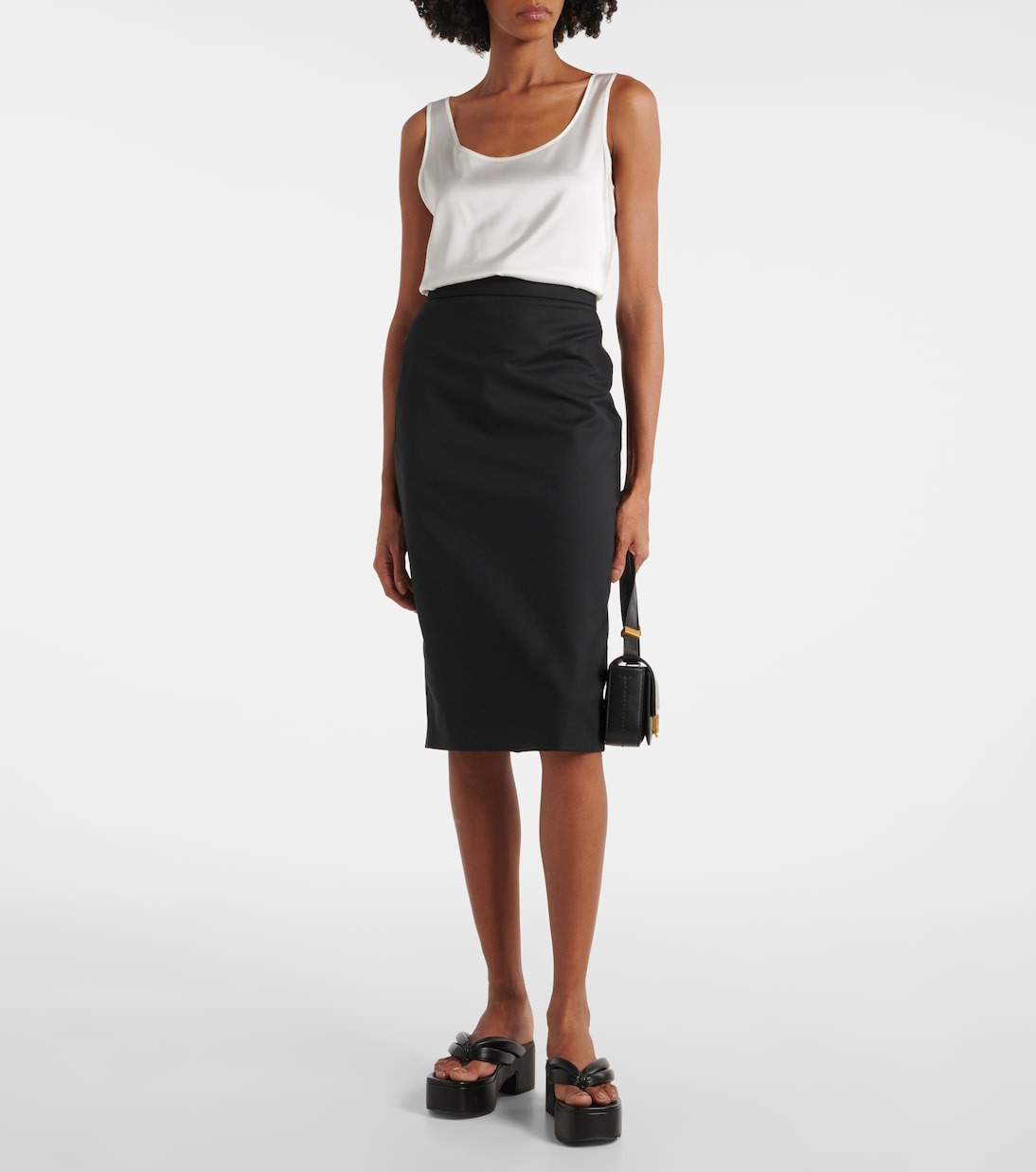 Pan silk-blend satin top | Max Mara