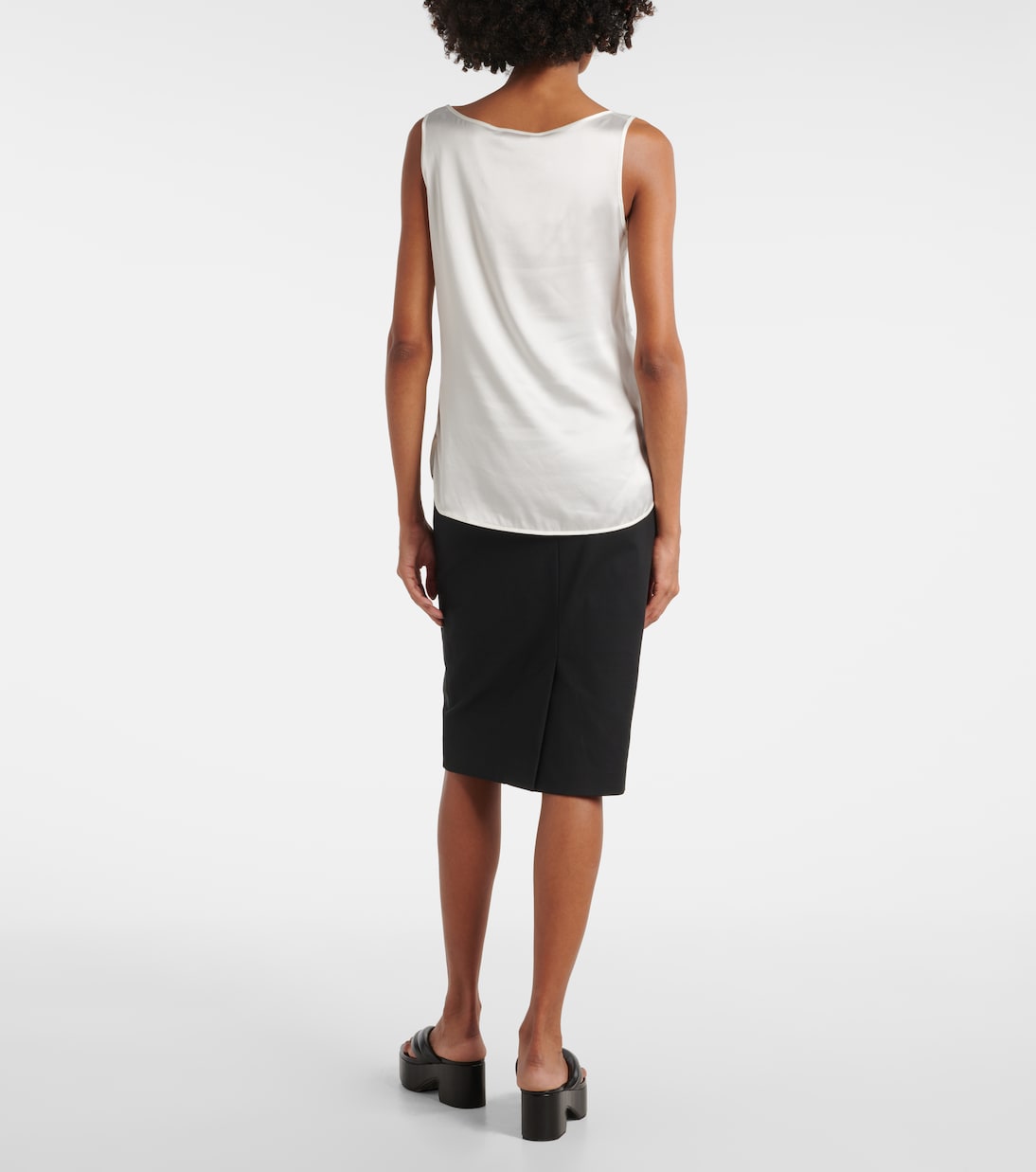 Pan silk-blend satin top | Max Mara