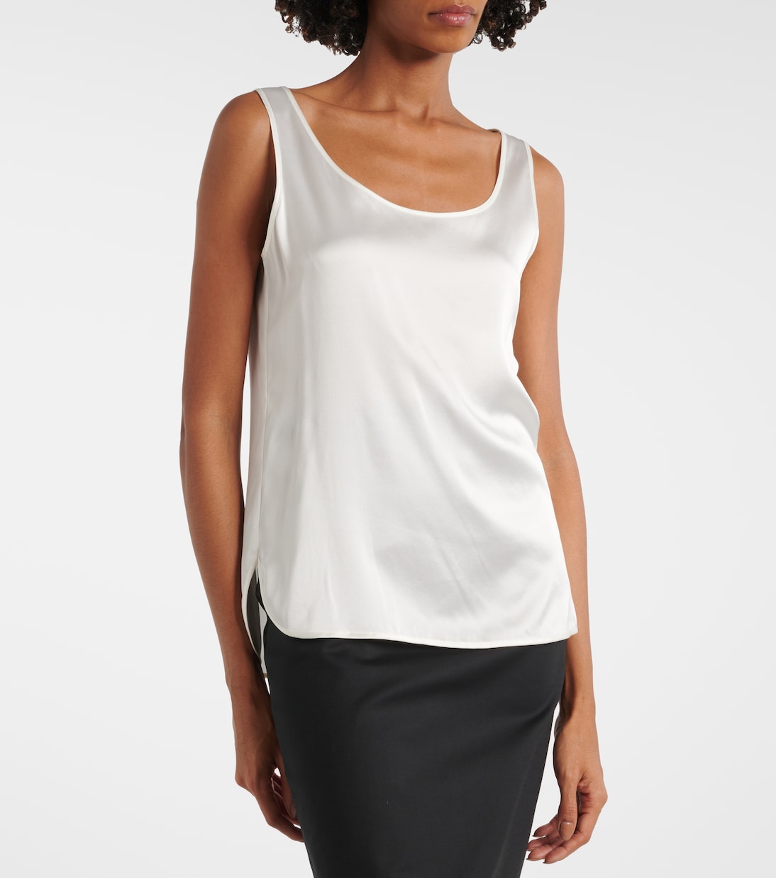 Pan silk-blend satin top | Max Mara