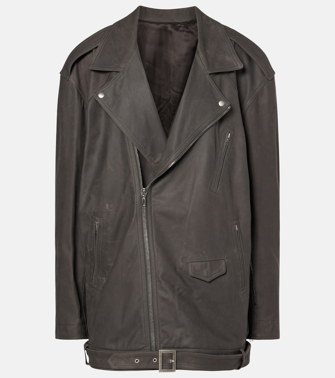 Oversized leather jacket | Rick Owens