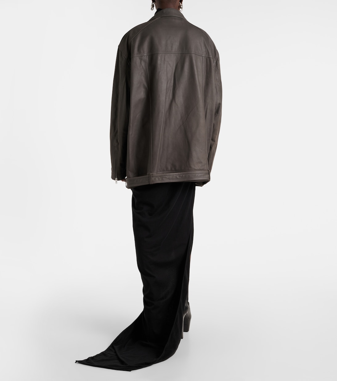 Oversized leather jacket | Rick Owens