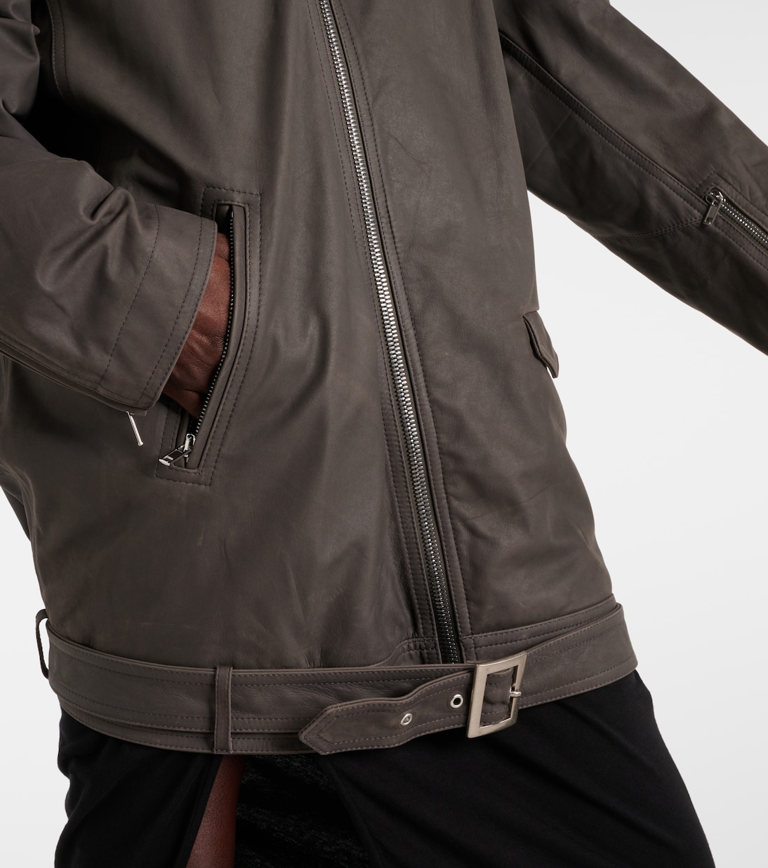 Oversized leather jacket | Rick Owens