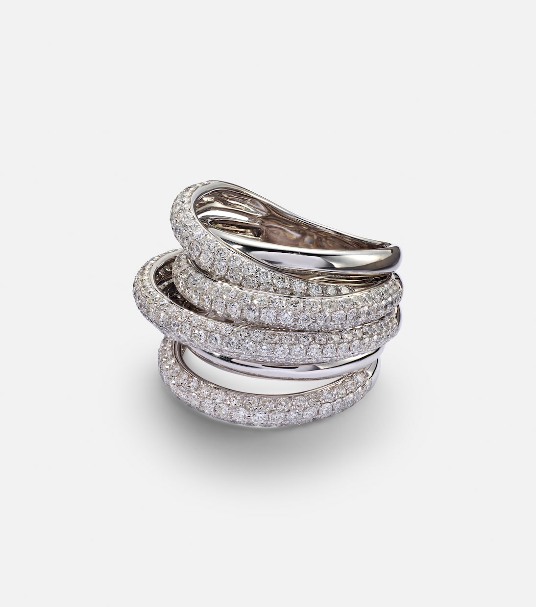 Bague Orbit en or blanc 18 ct et diamants | Shay Jewelry