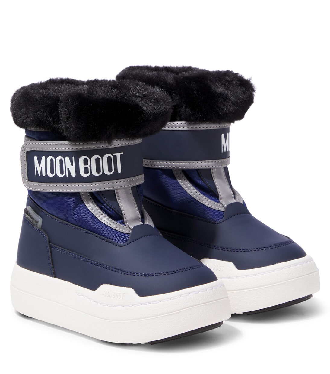 بوت ثلج مقلم بفرو صناعي Junior Park Strap | Moon Boot Kids