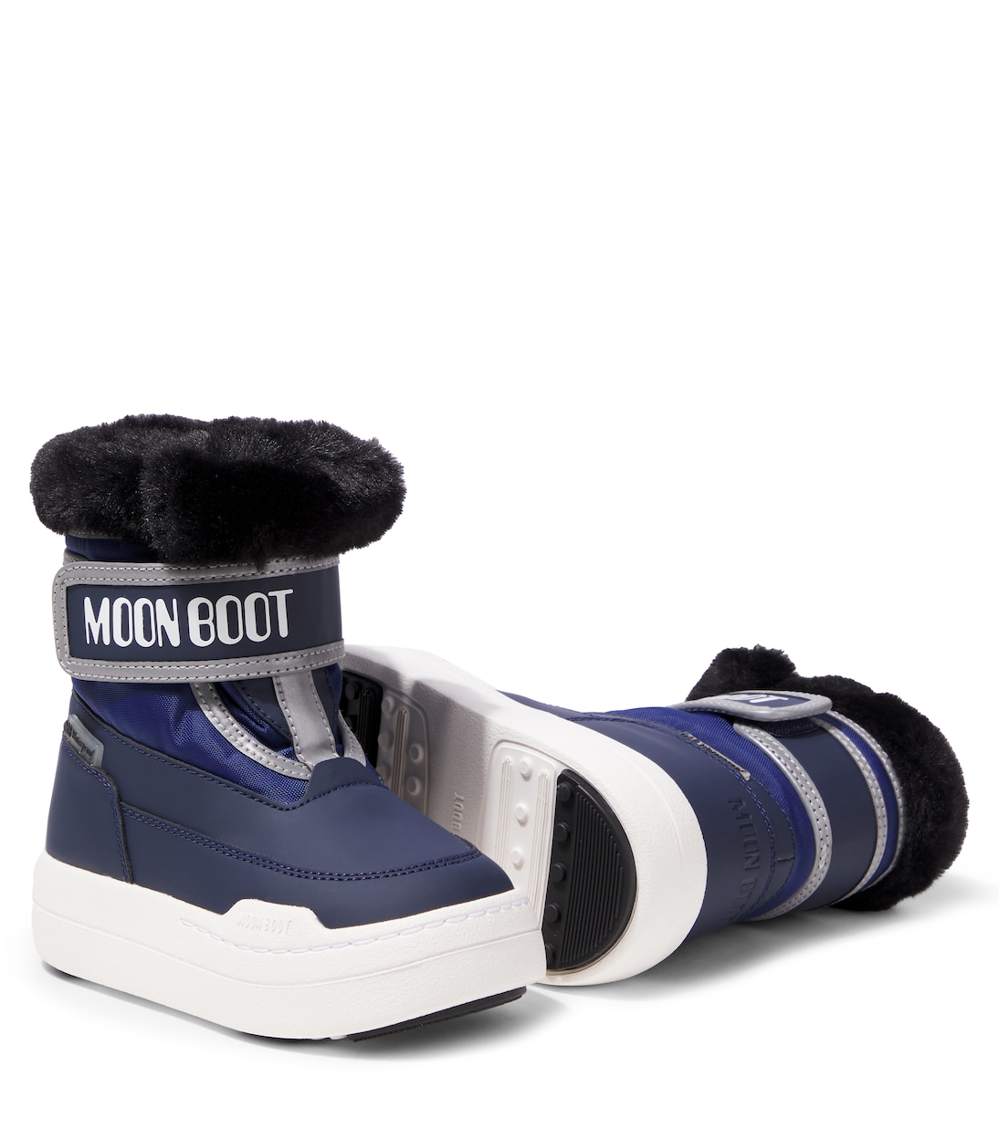 بوت ثلج مقلم بفرو صناعي Junior Park Strap | Moon Boot Kids