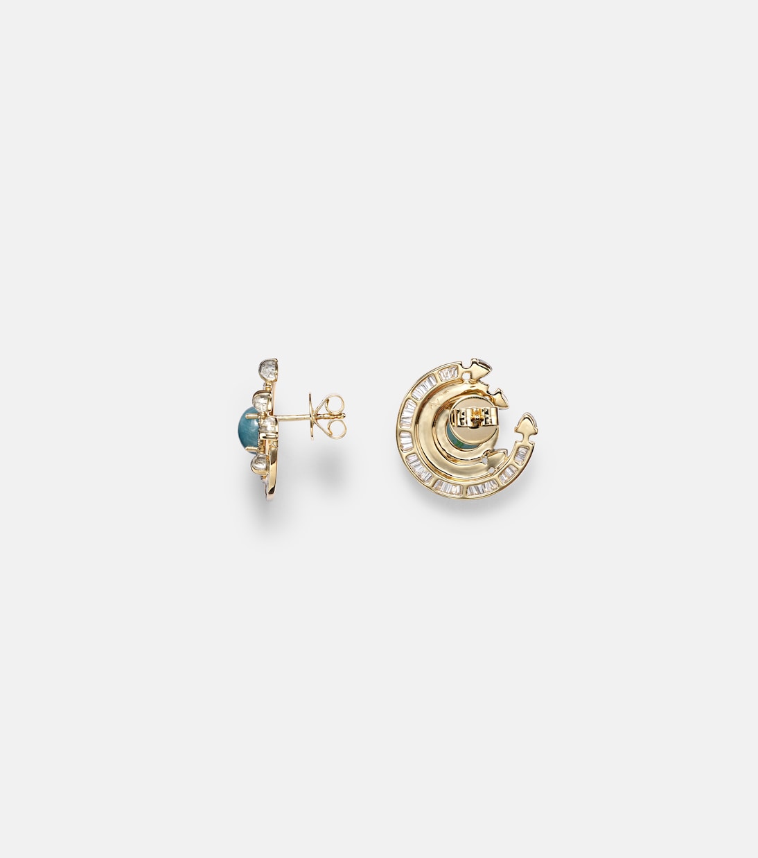 Orecchini in oro 18kt ANANYA Chakra con pietre preziose per giovani alla moda