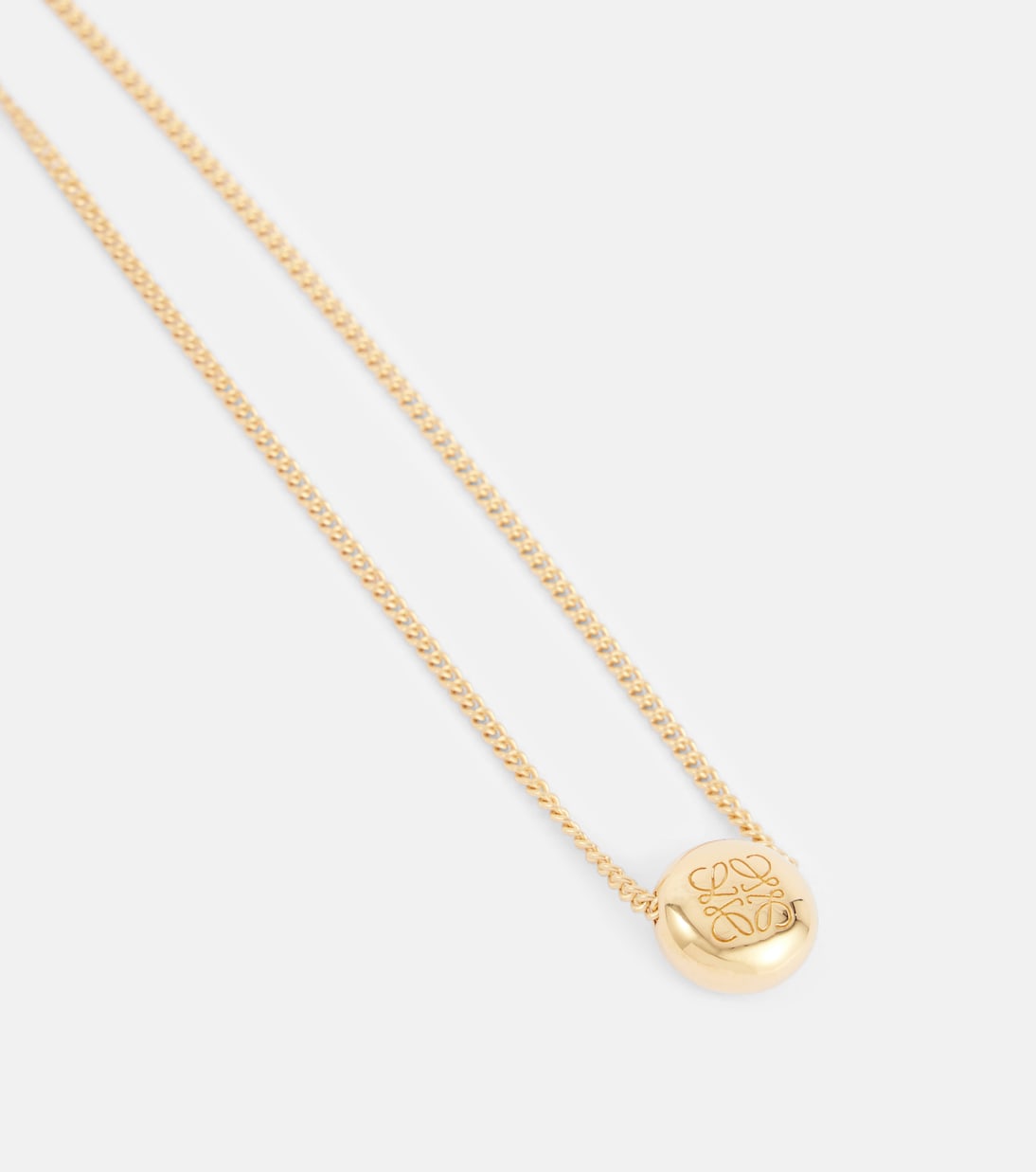 Collana in argento sterling LOEWE con design anagramma, perfetta per i giovani