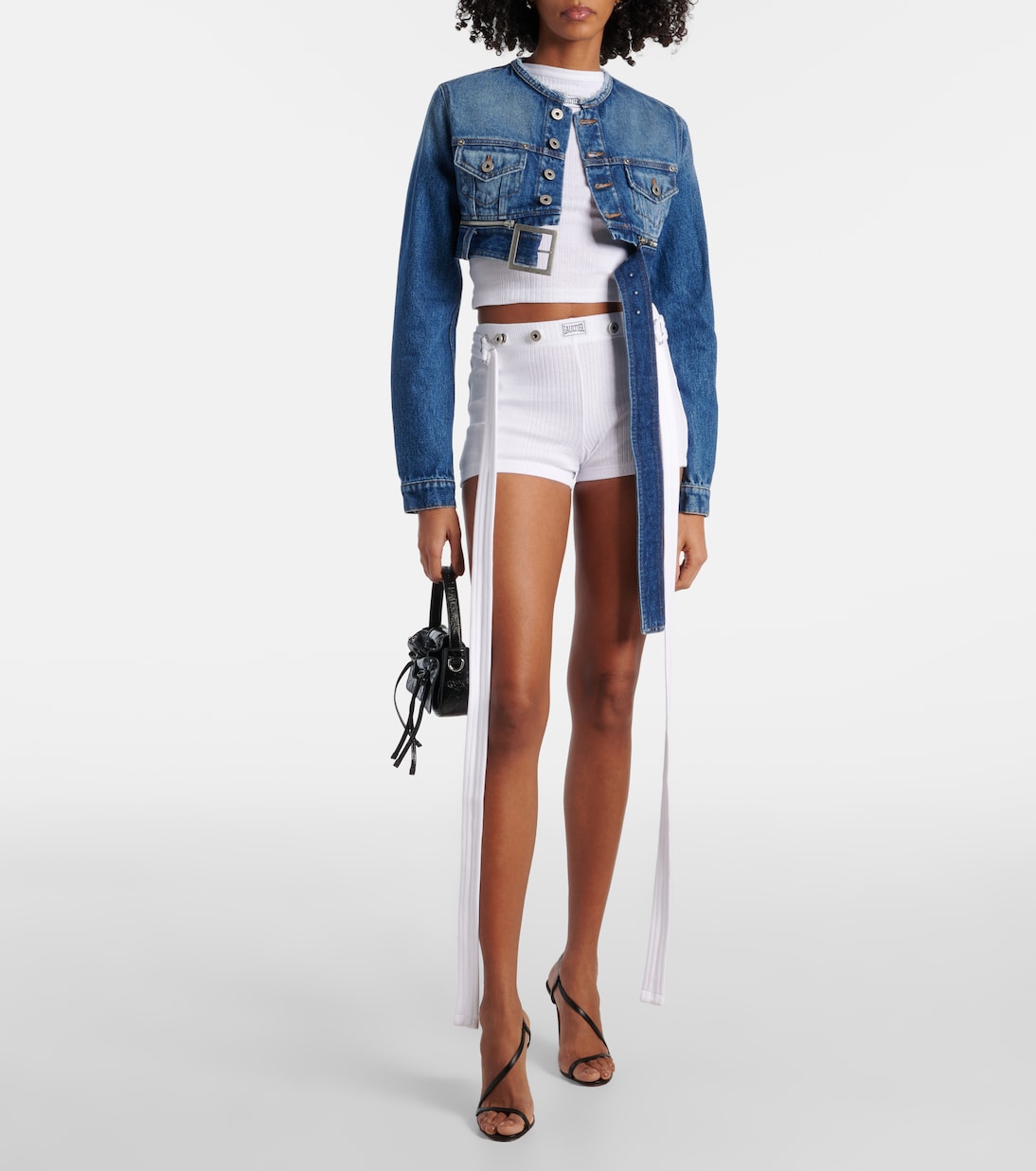 Short à taille haute en coton | Jean Paul Gaultier