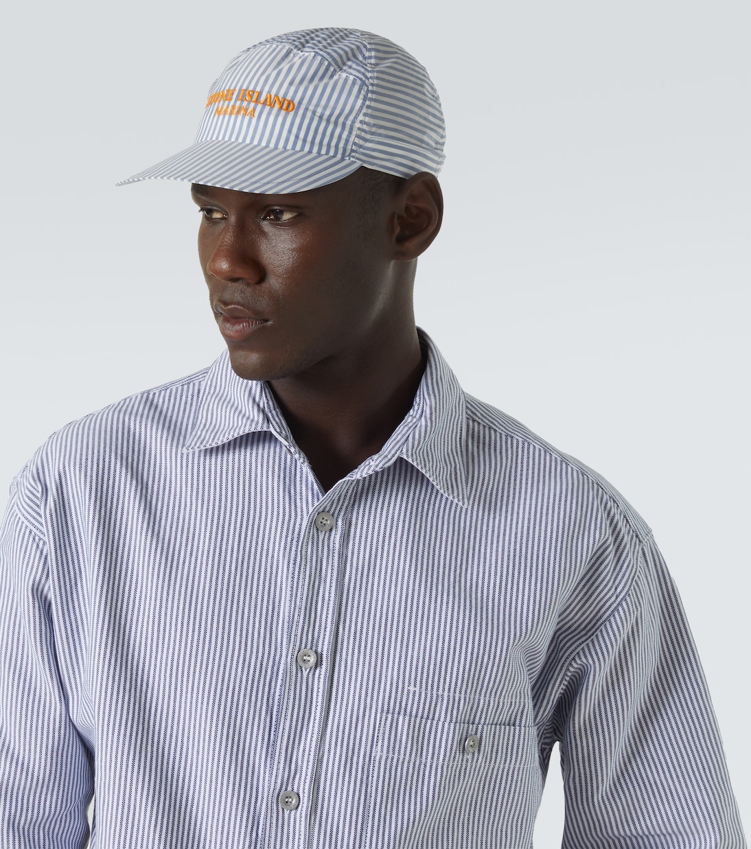 Casquette Marina rayée à logo | Stone Island