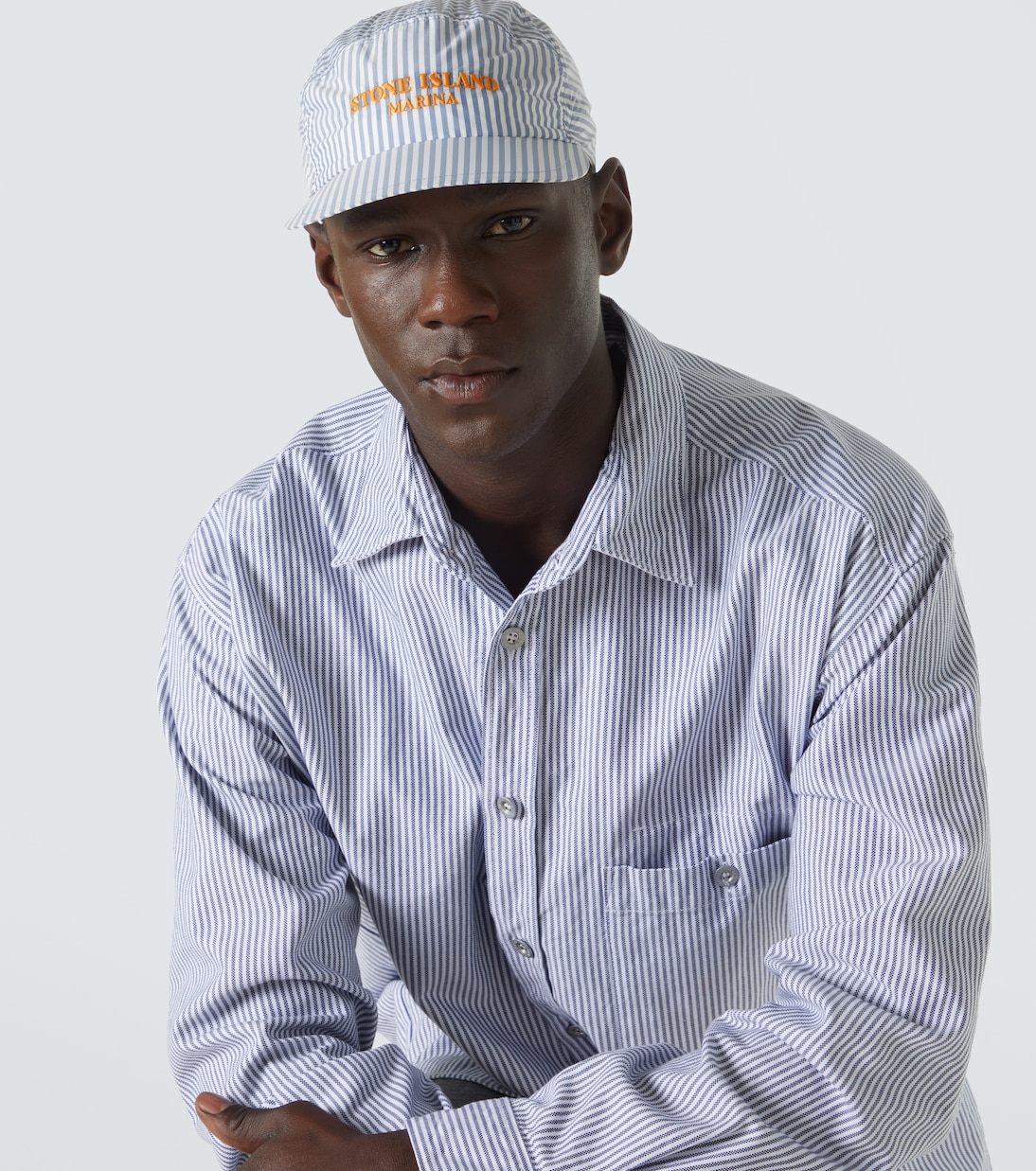 Casquette Marina rayée à logo | Stone Island