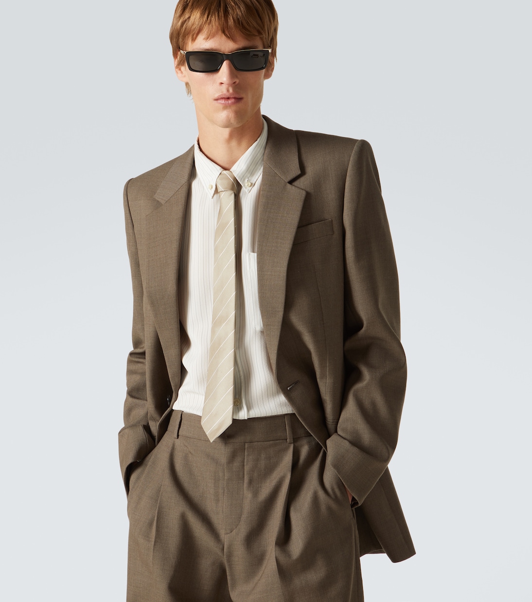 Cravatta in grosgrain di seta a righe | Saint Laurent