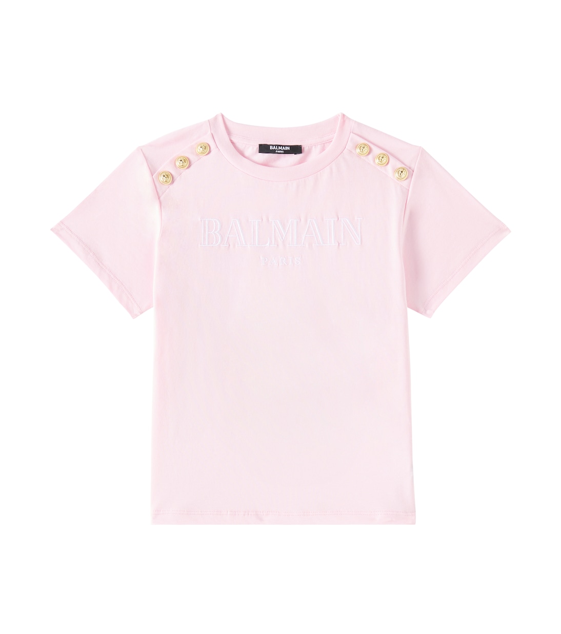 Camiseta en jersey de algodón con logo | Balmain Kids