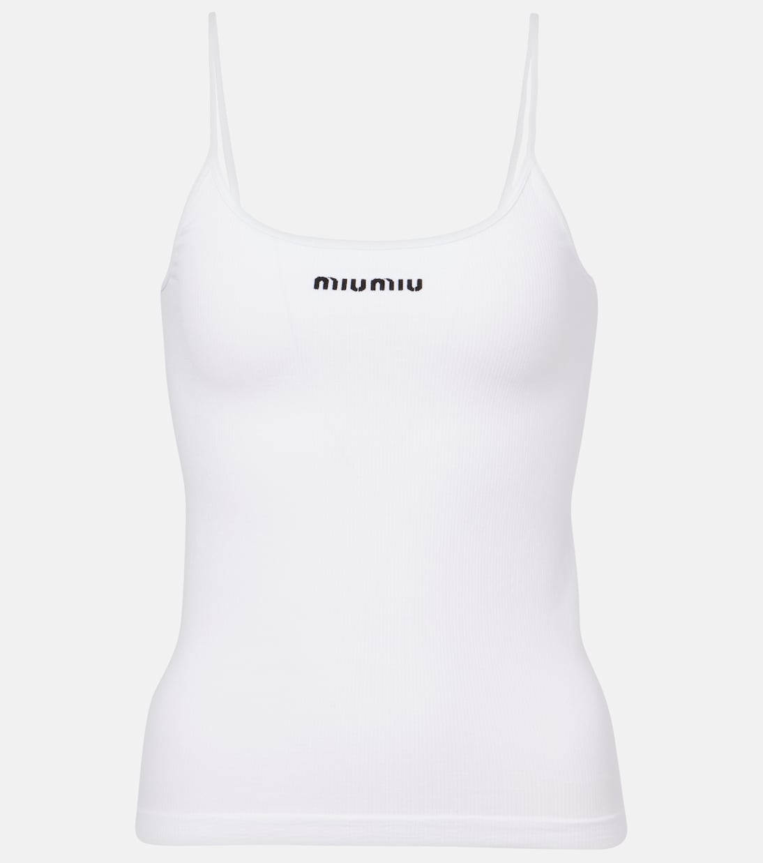 Tank top in jersey di misto cotone | Miu Miu