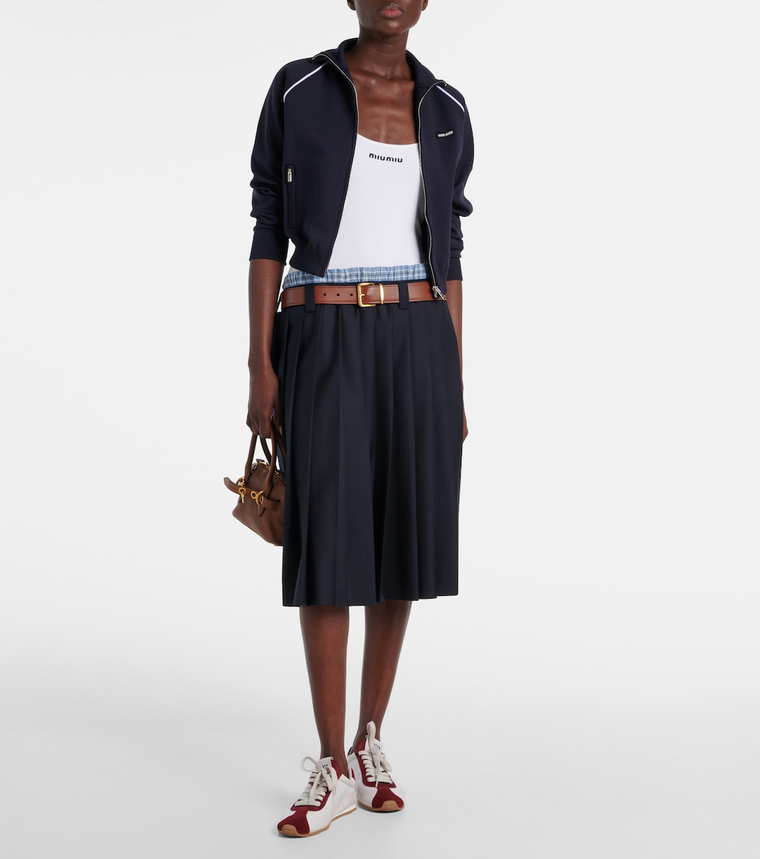 Tank top in jersey di misto cotone | Miu Miu